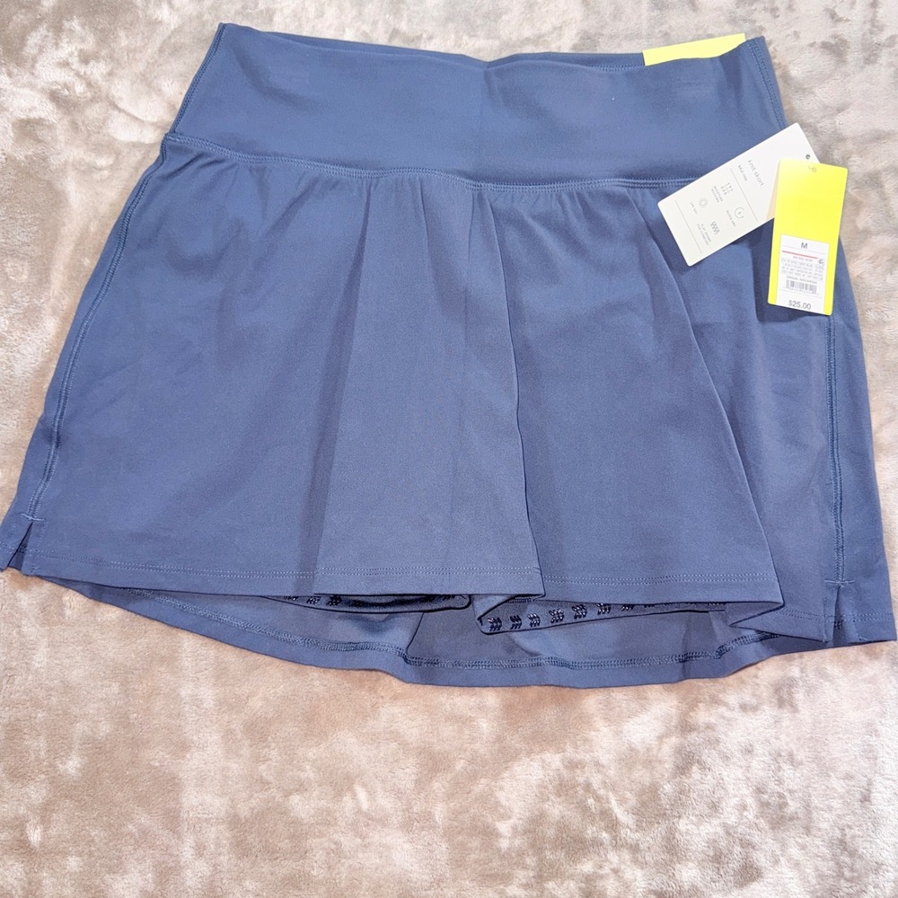 All in Motion Knit Skort Women M Navy Blue NEW Mid Rise 4" Inseam‎ Athletic
